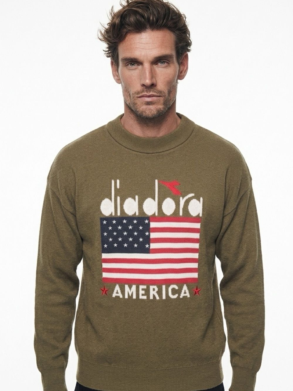 DIADORA SOCCER | Vintage Green Patriotic America Sweater Unisex Size Medium